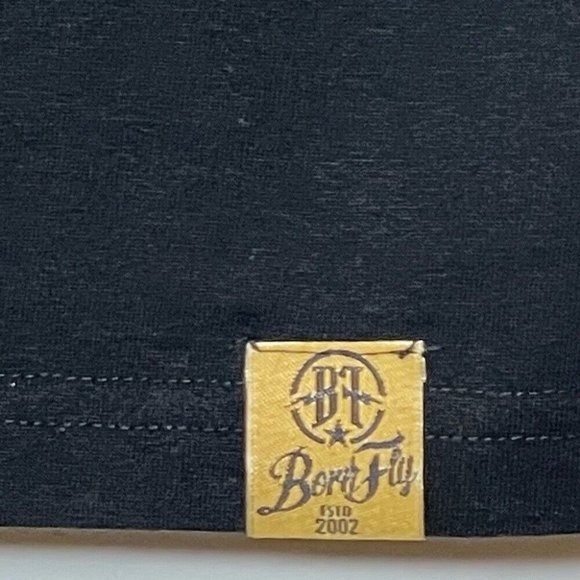 Born Fly 2002 Men's Fat Tire Tee with Brushed Felt Round Logo - Size Medium - Picture 4 of 10